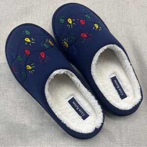 Club Room Holiday Slippers, Navy, 6-7